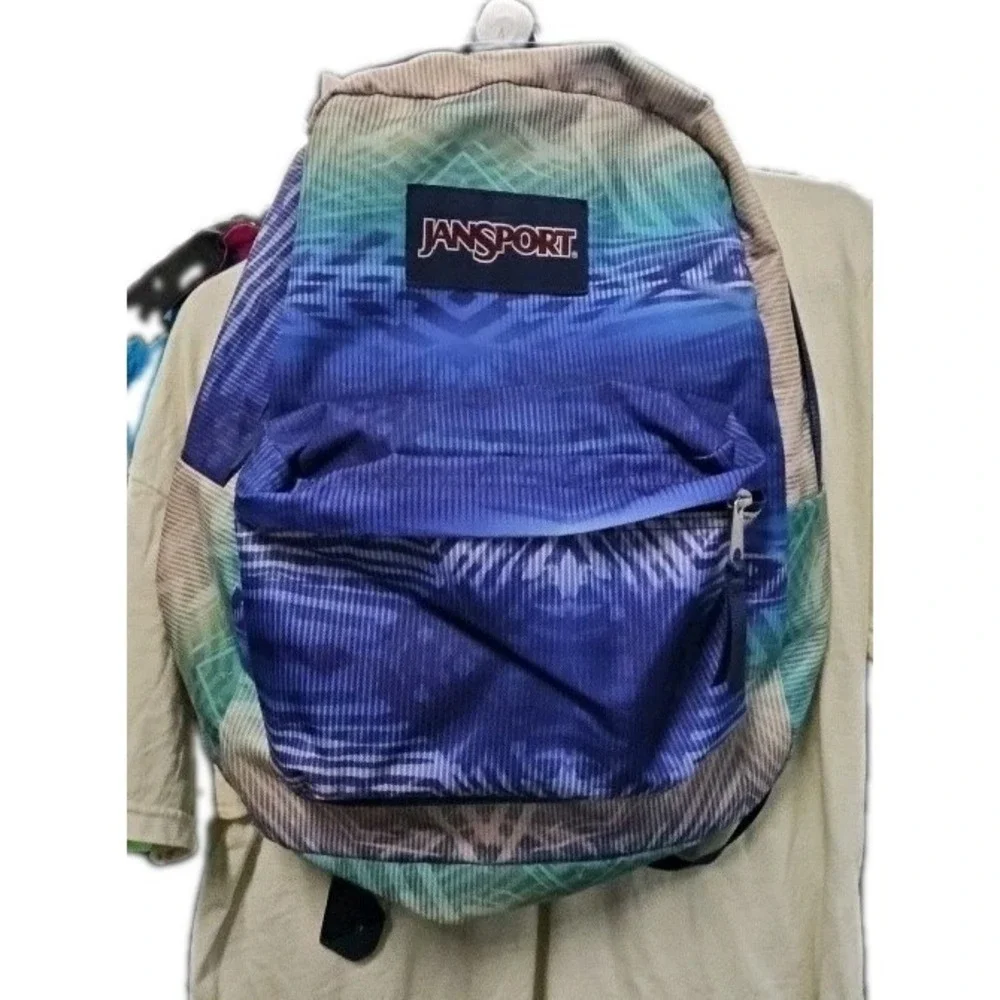 JanSport Big Student Backpack Blue Green Purple School Travel Book Bag